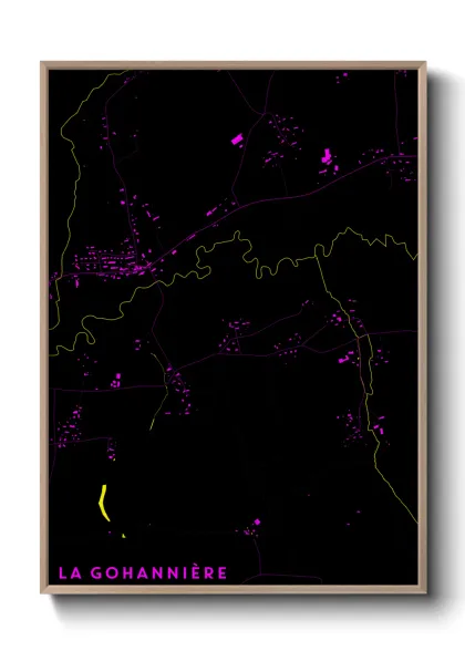 Une affiche de carte sur La Gohannière