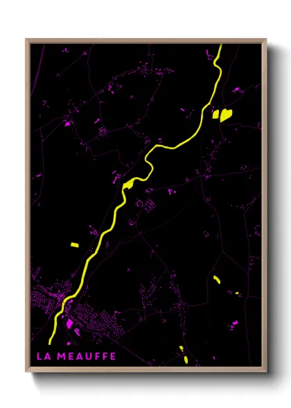 Une affiche de carte sur La Meauffe
