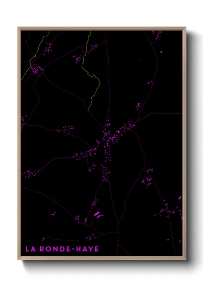 Une affiche de carte sur La Ronde-Haye