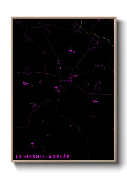 Une affiche de carte sur Le Mesnil-Adelée