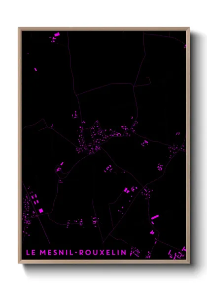 Une affiche de carte sur Le Mesnil-Rouxelin