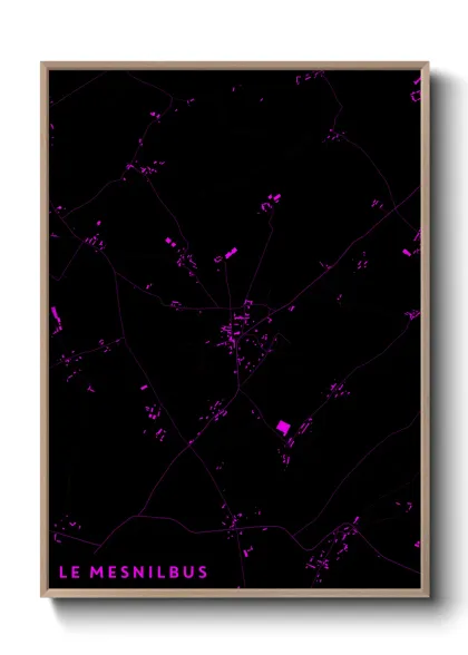 Une affiche de carte sur Le Mesnilbus