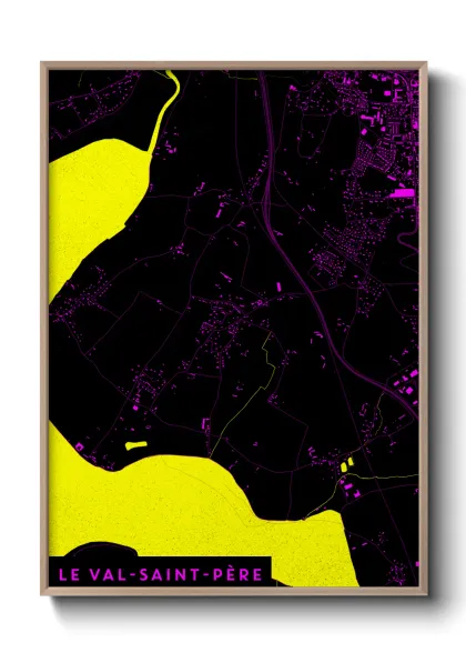 Une affiche de carte sur Le Val-Saint-Père