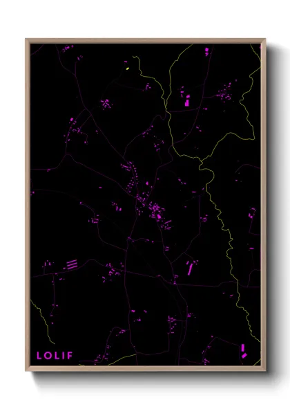 Une affiche de carte sur Lolif