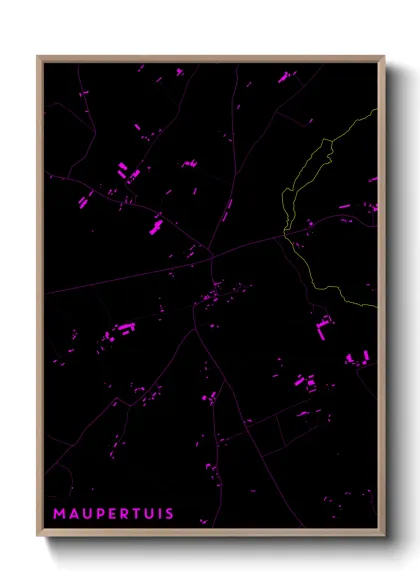 Une affiche de carte sur Maupertuis