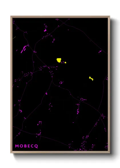 Une affiche de carte sur Mobecq