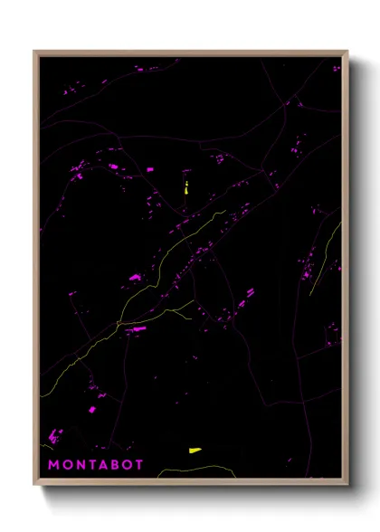 Une affiche de carte sur Montabot