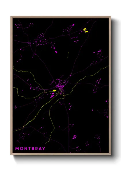Une affiche de carte sur Montbray