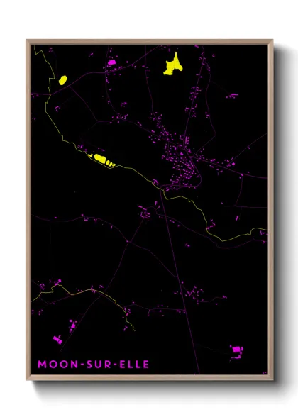 Une affiche de carte sur Moon-sur-Elle