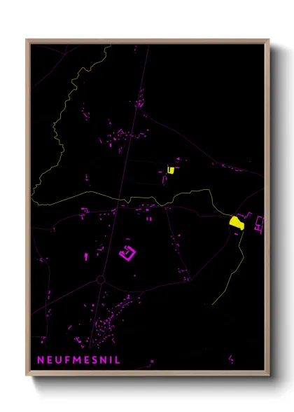 Une affiche de carte sur Neufmesnil