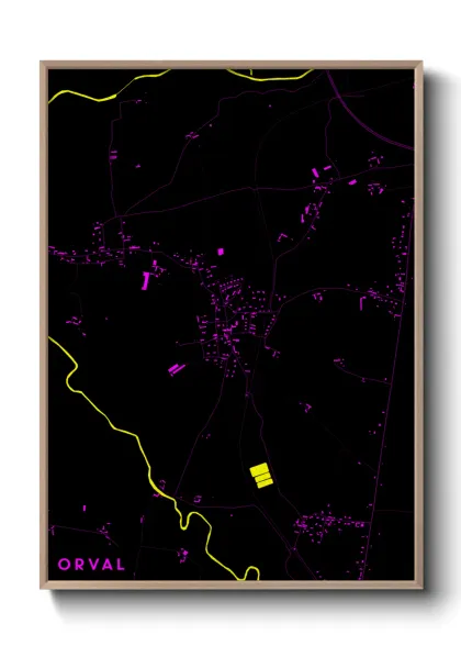 Une affiche de carte sur Orval