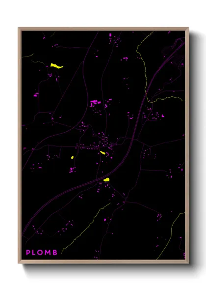 Une affiche de carte sur Plomb