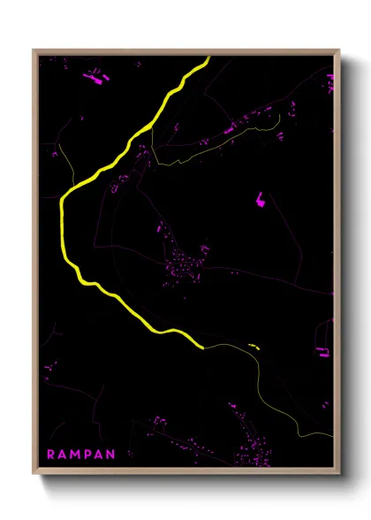 Une affiche de carte sur Rampan