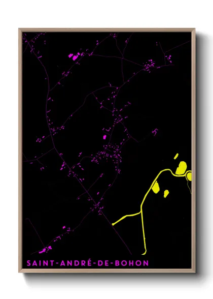 Une affiche de carte sur Saint-André-de-Bohon