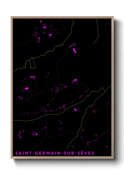 Une affiche de carte sur Saint-Germain-sur-Sèves