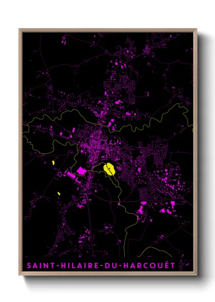 Une affiche de carte sur Saint-Hilaire-du-Harcouët
