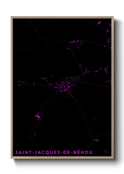 Une affiche de carte sur Saint-Jacques-de-Néhou