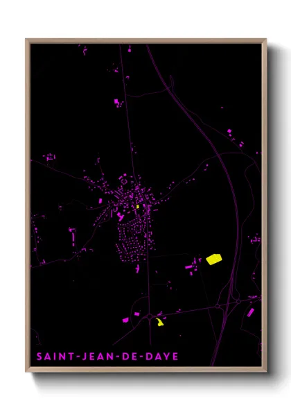 Une affiche de carte sur Saint-Jean-de-Daye