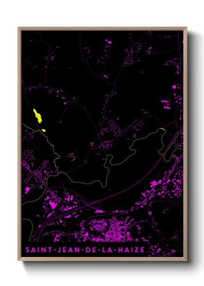 Une affiche de carte sur Saint-Jean-de-la-Haize