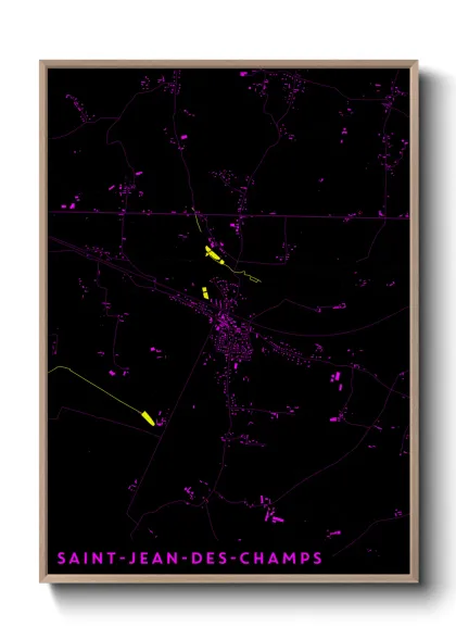 Une affiche de carte sur Saint-Jean-des-Champs