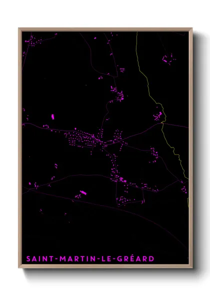 Une affiche de carte sur Saint-Martin-le-Gréard