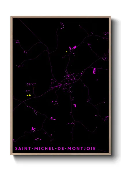 Une affiche de carte sur Saint-Michel-de-Montjoie