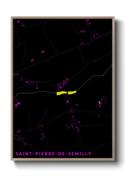 Une affiche de carte sur Saint-Pierre-de-Semilly