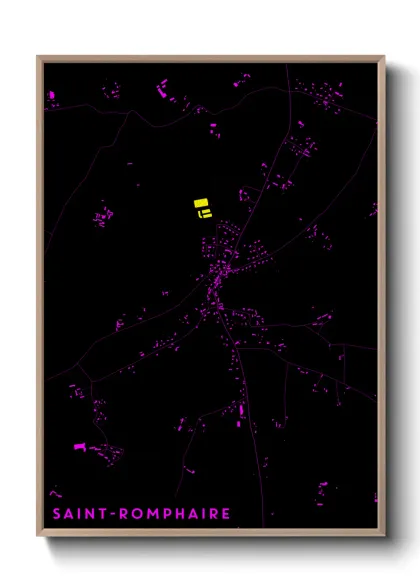 Une affiche de carte sur Saint-Romphaire