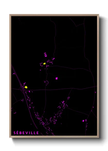 Une affiche de carte sur Sébeville