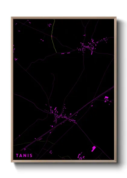 Une affiche de carte sur Tanis