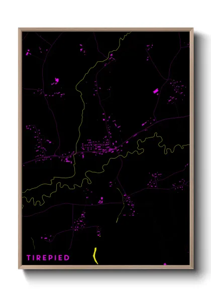 Une affiche de carte sur Tirepied