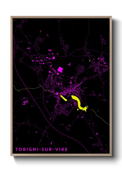 Une affiche de carte sur Torigni-sur-Vire