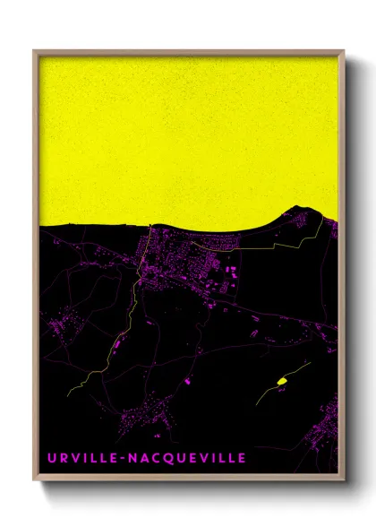 Une affiche de carte sur Urville-Nacqueville