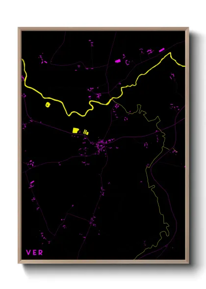 Une affiche de carte sur Ver