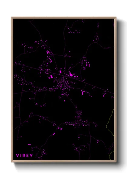 Une affiche de carte sur Virey