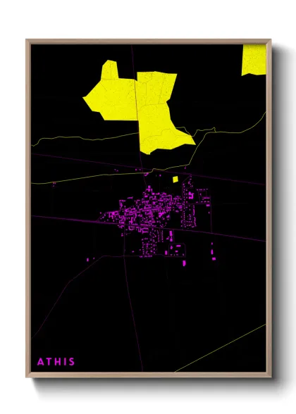 Une affiche de carte sur Athis