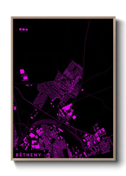 Une affiche de carte sur Bétheny
