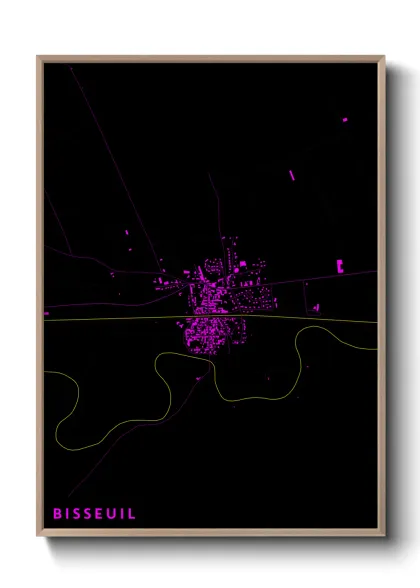 Une affiche de carte sur Bisseuil