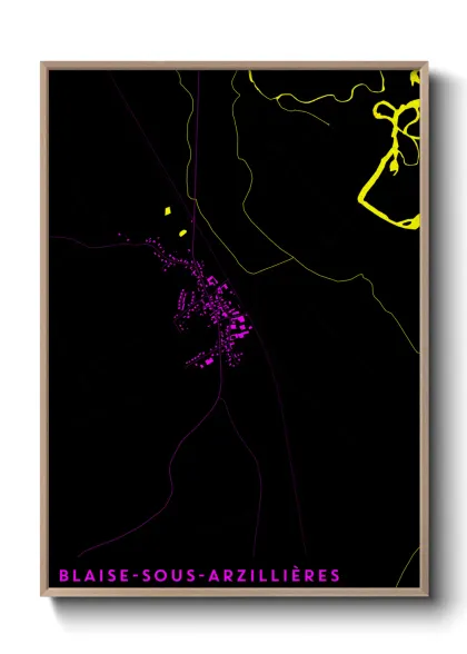 Une affiche de carte sur Blaise-sous-Arzillières