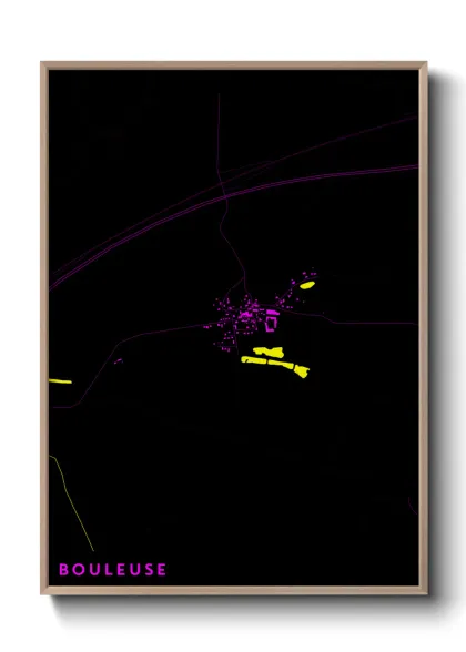 Une affiche de carte sur Bouleuse