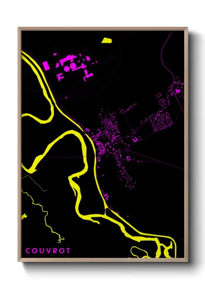 Une affiche de carte sur Couvrot