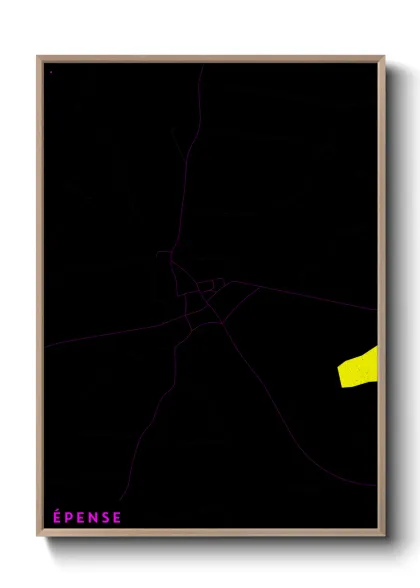 Une affiche de carte sur Épense