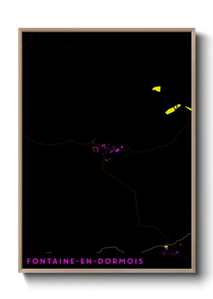 Une affiche de carte sur Fontaine-en-Dormois
