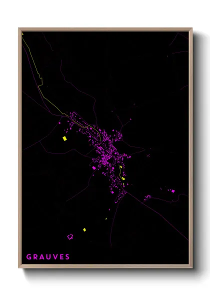 Une affiche de carte sur Grauves