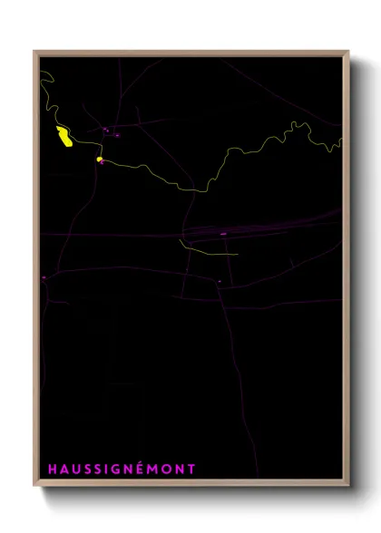 Une affiche de carte sur Haussignémont