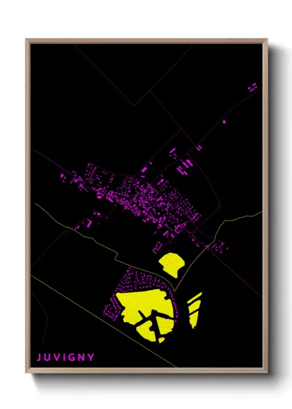 Une affiche de carte sur Juvigny