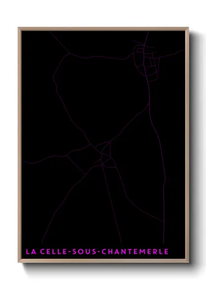 Une affiche de carte sur La Celle-sous-Chantemerle