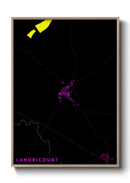 Une affiche de carte sur Landricourt