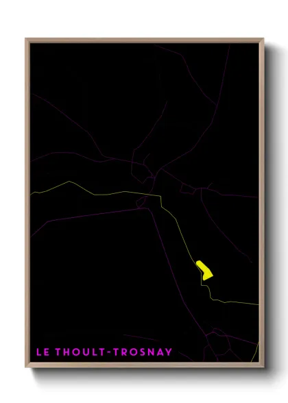 Une affiche de carte sur Le Thoult-Trosnay