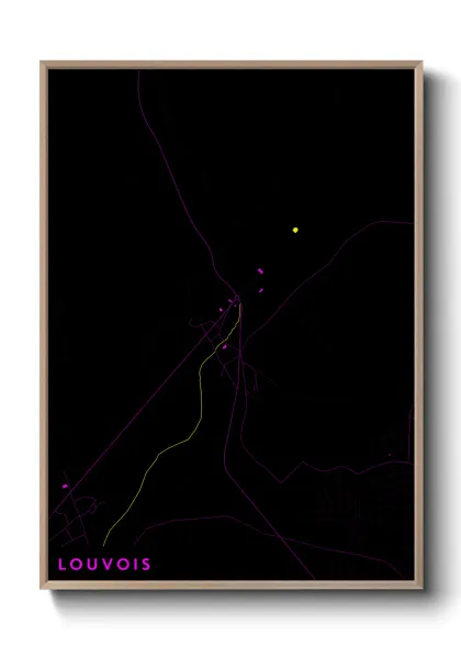 Une affiche de carte sur Louvois